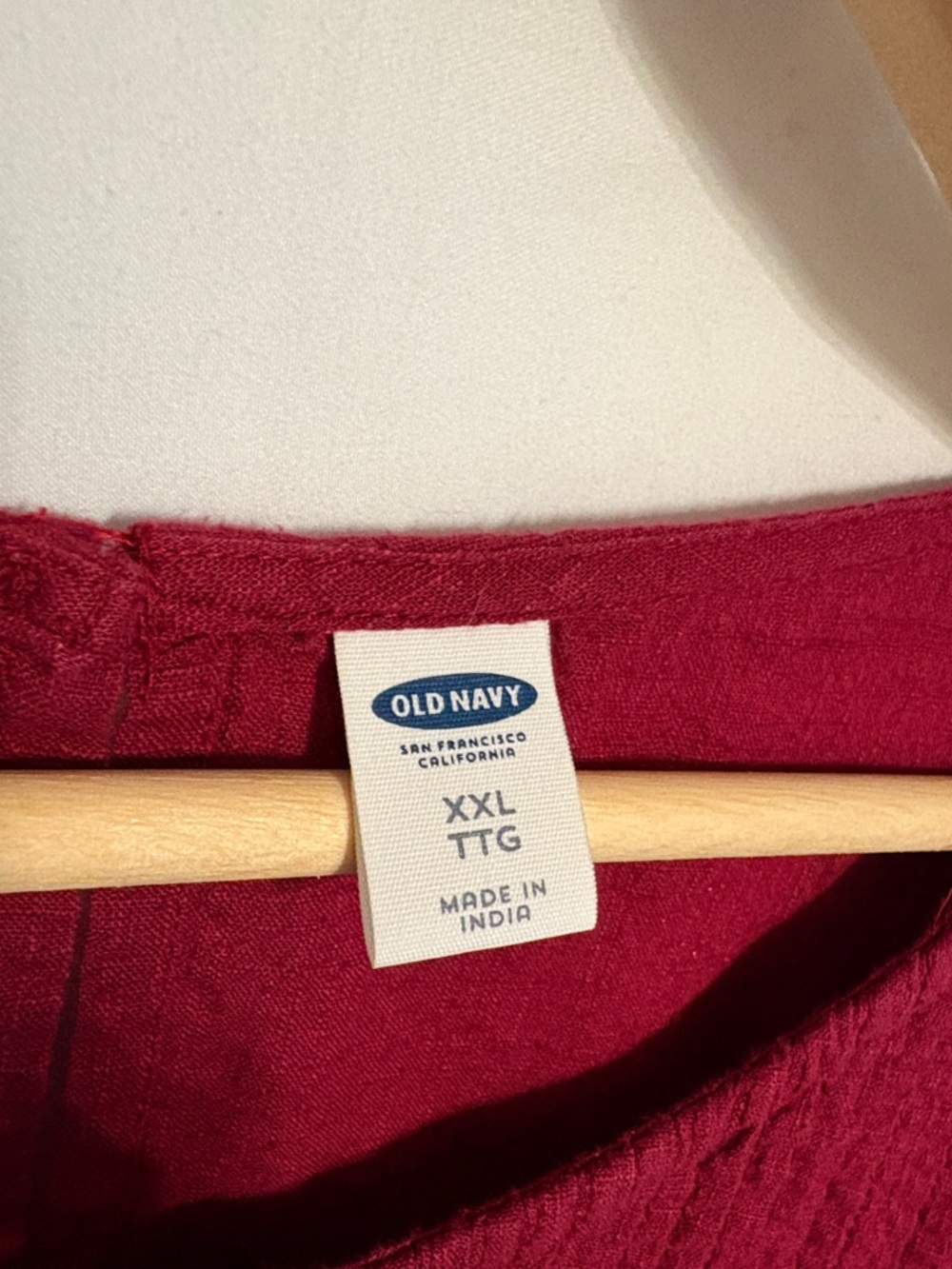 Old Navy Wine Red Sleeveless Babydoll Lagenlook Tank Top SZ XXL 100%Cotton. - Picture 2 of 10